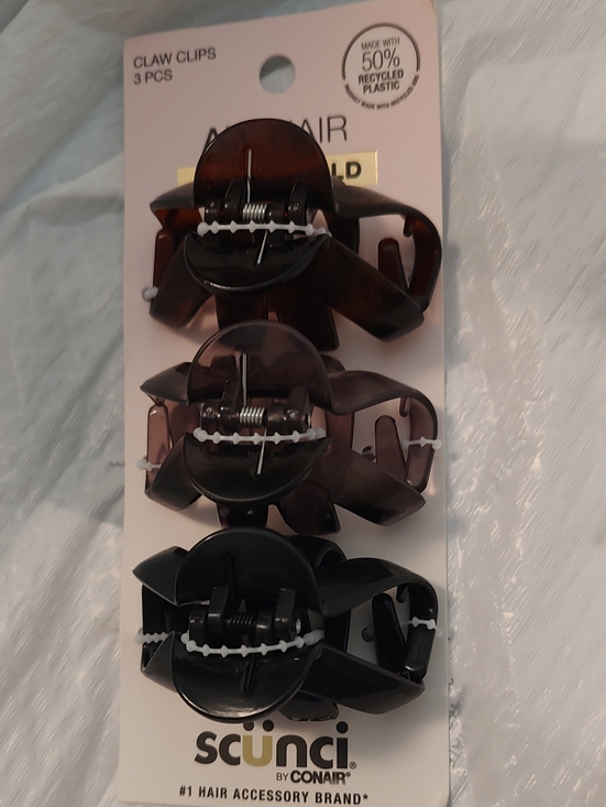 scunci Accessories - scunci Brown and Black Tortoiseshell 3-Pack Hair Claw Clips